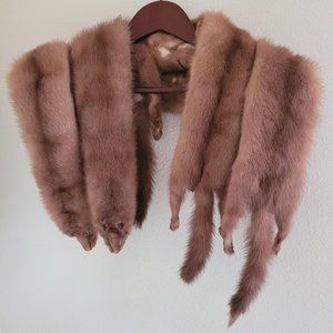 Mink Scarf and Collar - 4 full pelt head to toe